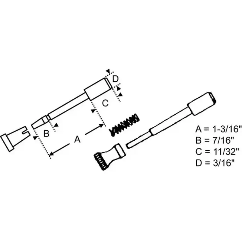 Brixwell 90-322 3/16in Plunger Aluminum