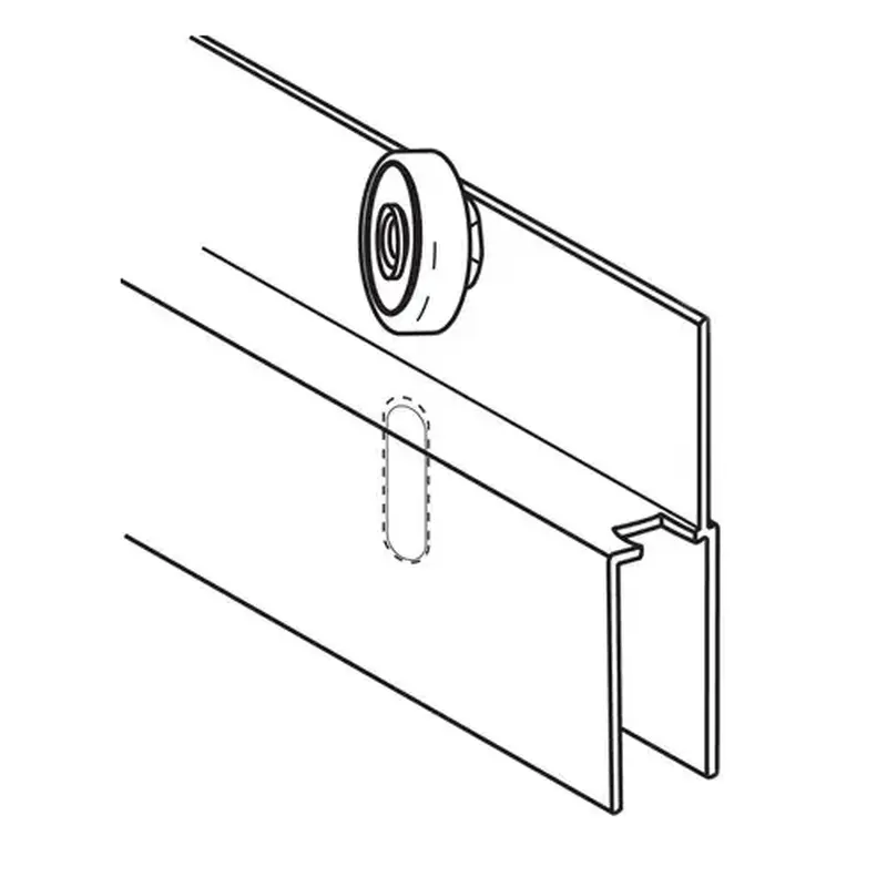 Brixwell 90M-642w 36in Top Hung Adapter White for 991M-999 And 992M-999 9/16in Panel Width