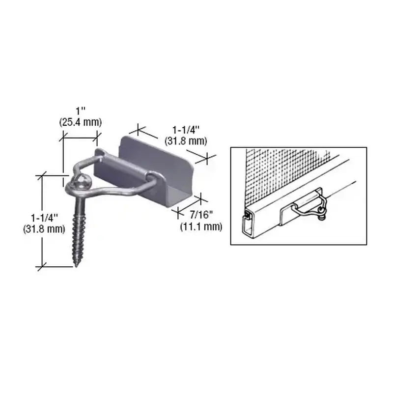 CRL WSC202GRY-XCP100 Gray Slip-On Bail Latch with Screw - Bulk - pack of 100