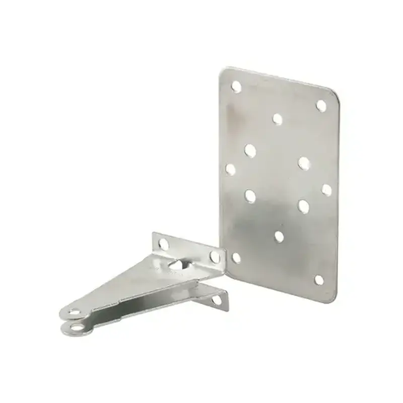FHC K5072 Jamb Bracket With Plate - 2-1/2" x 4-1/16" - Steel Construction - Mill Finish (Single Pack)