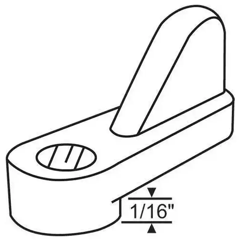 Brixwell 90-78w-ht 1/16in Swivel Clip Nylon White High Thumb Tab