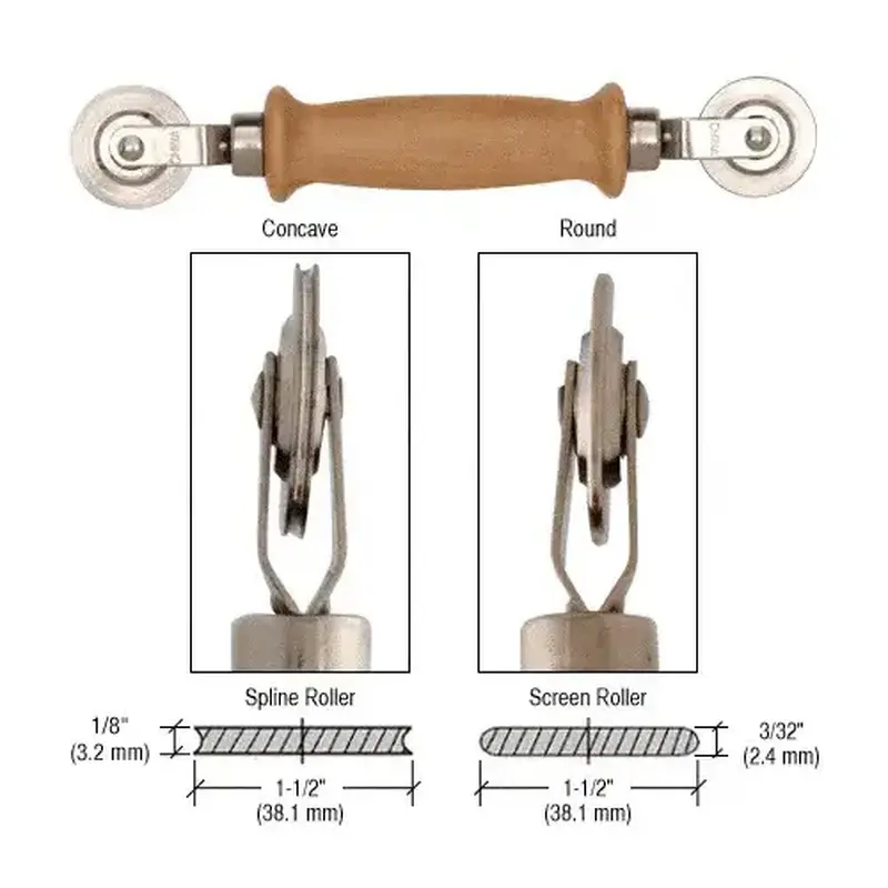 CRL PL7508 Standard Combination Steel Wheel Screen and Spline Roller