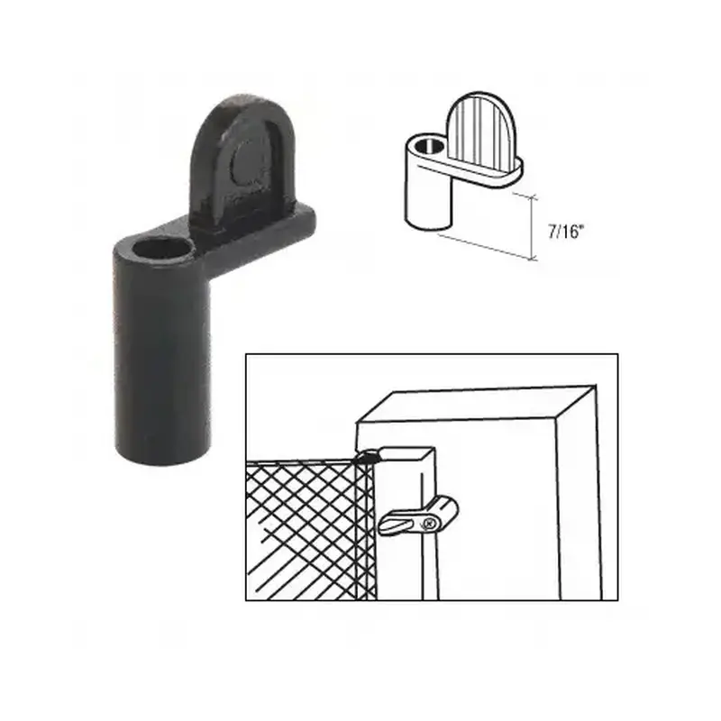 CRL WSC317BL Black 7/16" Diecast Window Screen Clip - Bulk