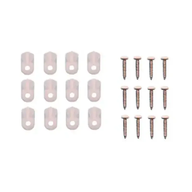 Make-2-Fit PL7738 Window-Screen Flush-Panel Clips, White Plastic   pack of 12