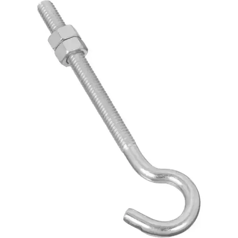 National Hardware N221689-XCP10 2162BC 5/16" x 5" Hook Bolt Zinc Plated Finish - pack of 10