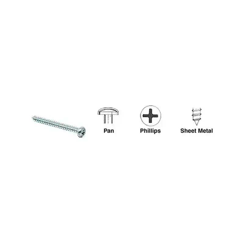 CRL 10X114PHPSMS-XCP100 10 x 1-1/4" Pan Head Phillips Sheet Metal Screws - pack of 100