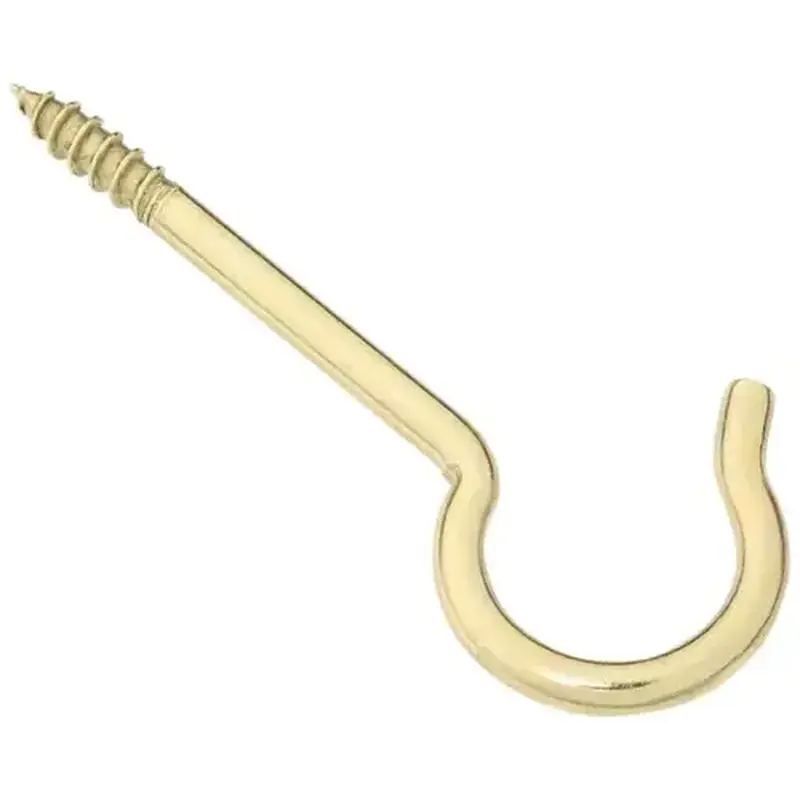 National Hardware N192278 V2041 6" Ceiling Hook Solid Brass Finish