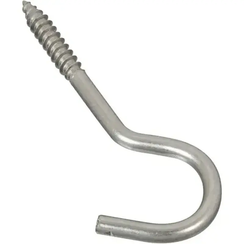 National Hardware N220814 2153BC 1/4" x 4-1/4" Screw Hook Stainless Steel Finish