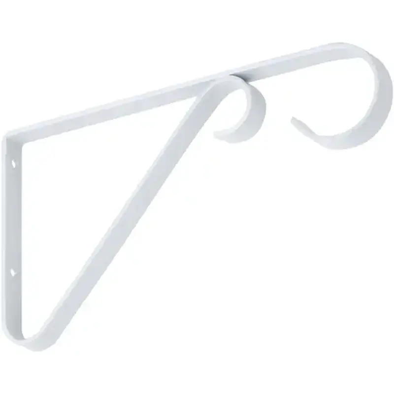 National Hardware N274-522 Hanging Plant Bracket, White, 12-Lb. Load, 6 In.