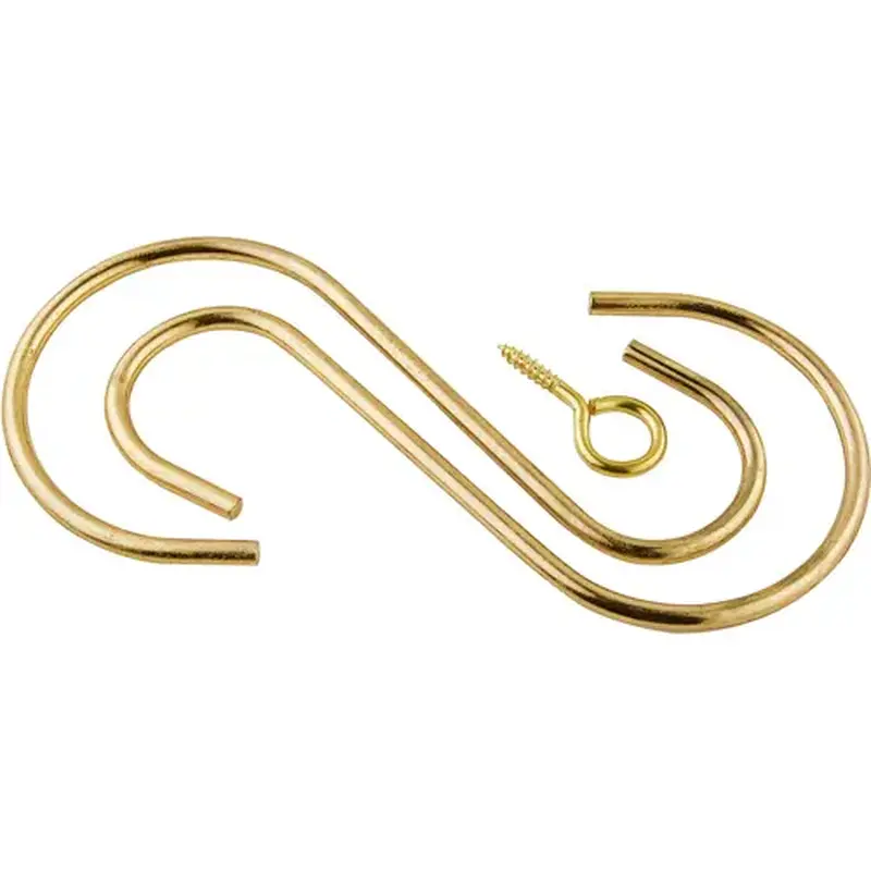 National Hardware N275172 V2665 6" Extension Hook Kit Brass Finish