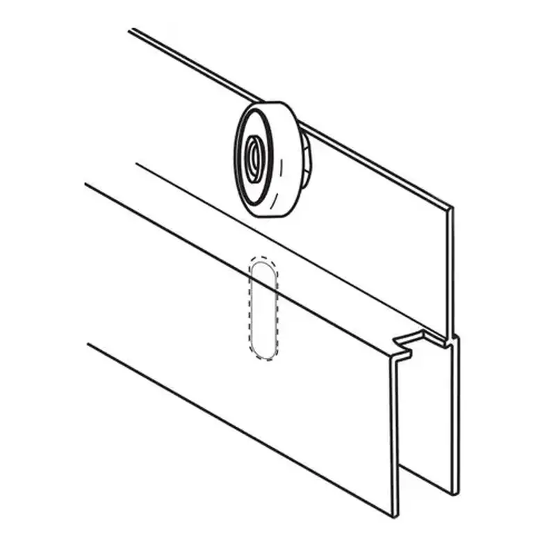 Brixwell 90M-641w 30in Top Hung Adapter White for 991M-999 And 992M-999 9/16in Panel Width