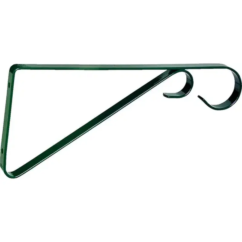 Landscapers Select GB0363L Hanging Plant Bracket, 9-5/8 L, Steel, Forest green, Wall Mount Mounting