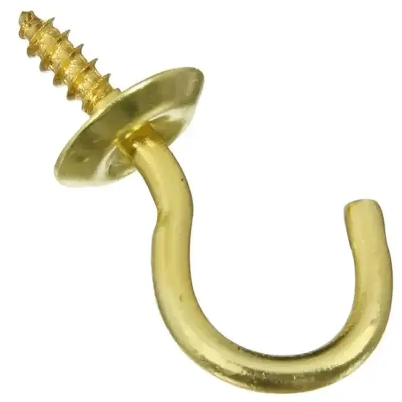 National Hardware N200303 VS2021 3/4" Cup Hook Solid Brass Finish