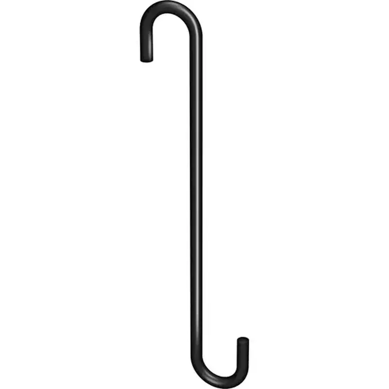 National Hardware N275-517 2649 8 In. Black Steel Modern Large S-Hook Plant Hanger