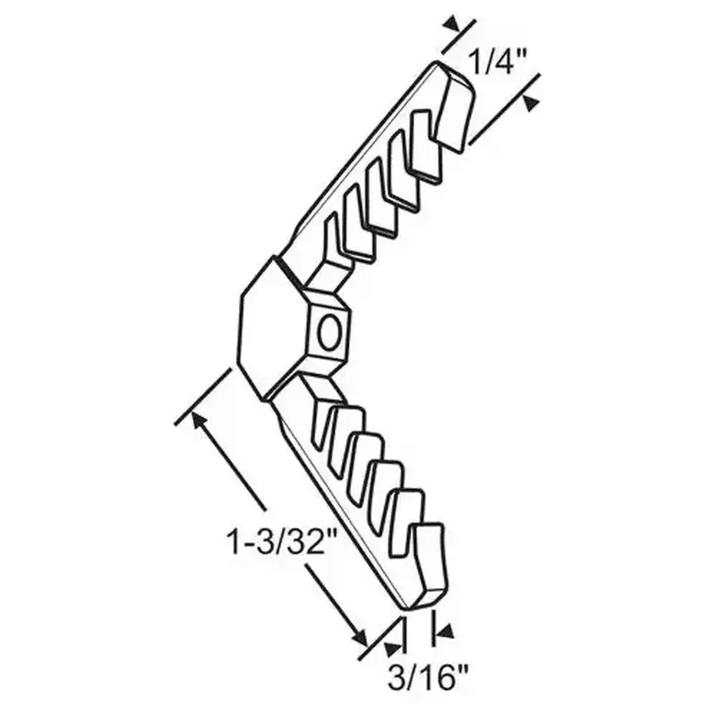 Brixwell 90-931w WHITE 1/4" GAS FILLED CORNER W/HOLE FSP IZTELGF/WT/1/4