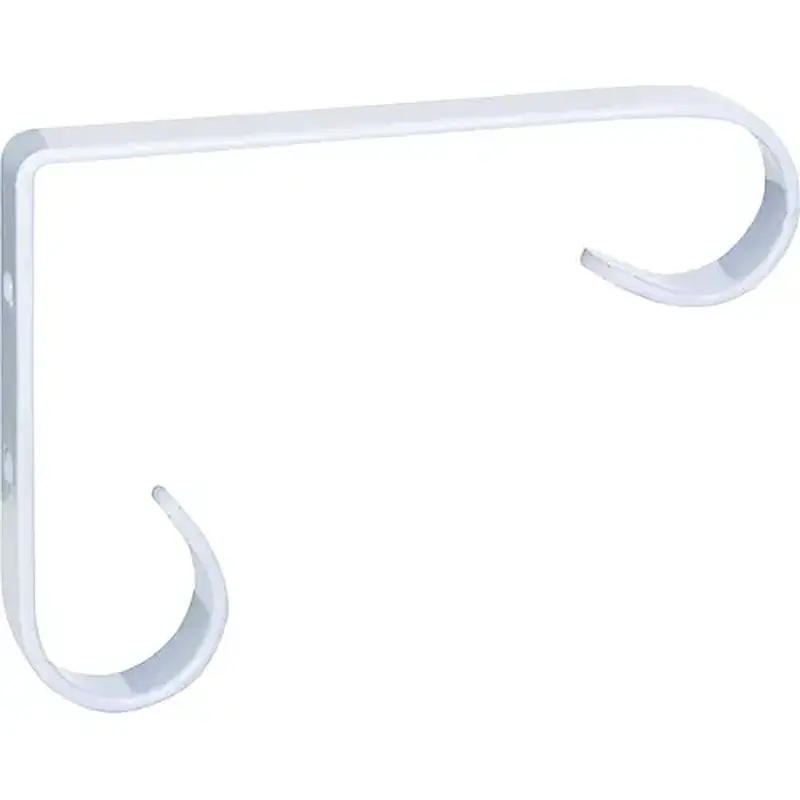 Landscapers Select GB0183L Plant Bracket, 4-1/4 L, Steel, White, Wall Mount Mounting