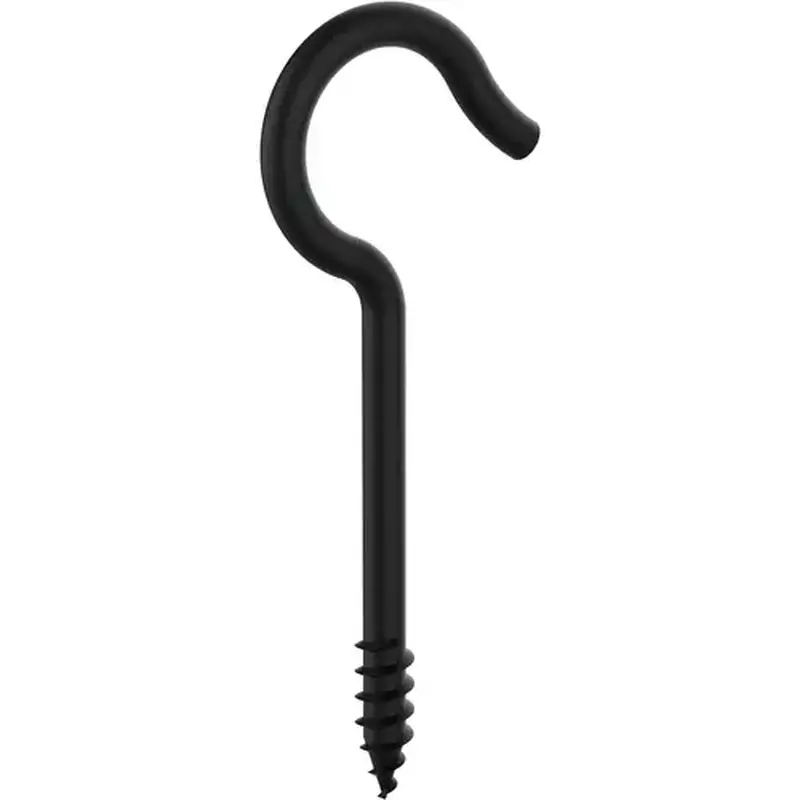 National Hardware N820-106 Ceiling Hook Medium Storm Shine Black Steel 3-3/8" L Storm Shine