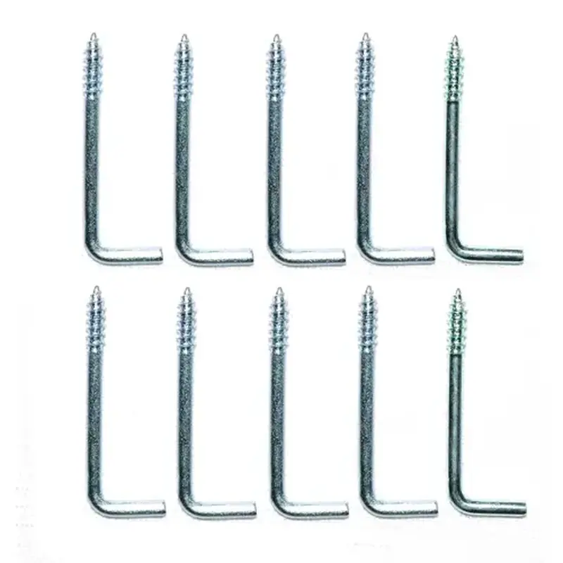 ProSource LR-399-PS Screw Hook, 3/8 in Opening, 3 mm Thread, 1-3/8 in L, Steel, Zinc Silver - pack of 10