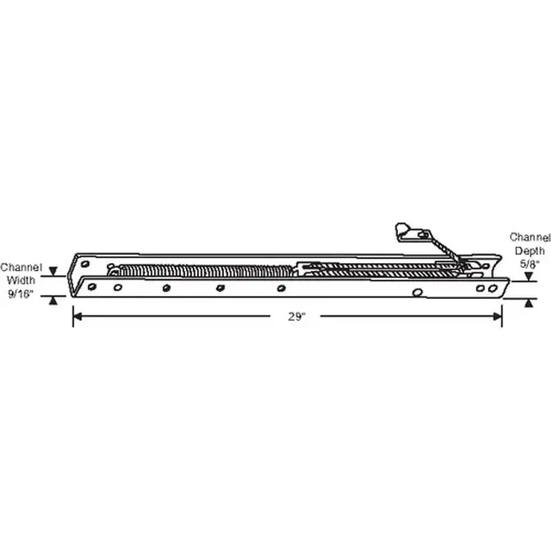 Brixwell 60-281-XCP12 29in Window Channel Balance 7 To 12 Lbs Sash Weight hwB-B-5/8B-2810 9/16in Channel Width - pack of 12