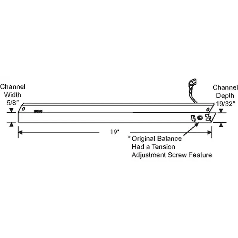 Brixwell 61-184-XCP12 19in Channel Balance 13 To 17 Pound Sash - pack of 12