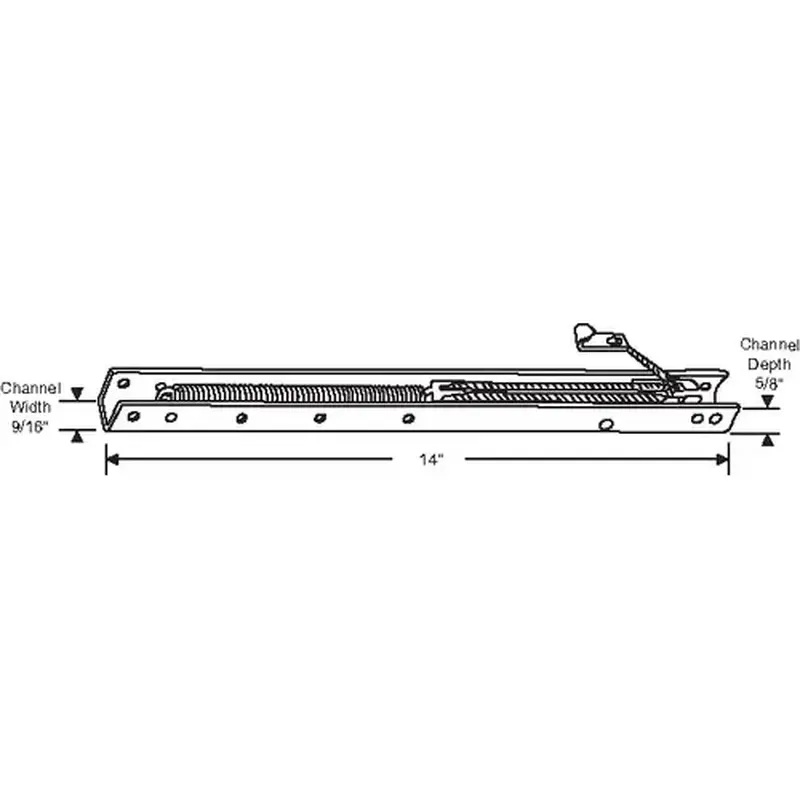 Brixwell 60-133 14in Window Channel Balance 9 To 11 Lbs Sash Weight hwB-B-5/8B-1330 9/16in Channel Width
