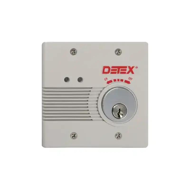 DETEX EAX-2500C Gray Exit Alarm, Flush Wall Mount , 100DB, AC/DC Hardwired with Optional 9VDC Battery Backup