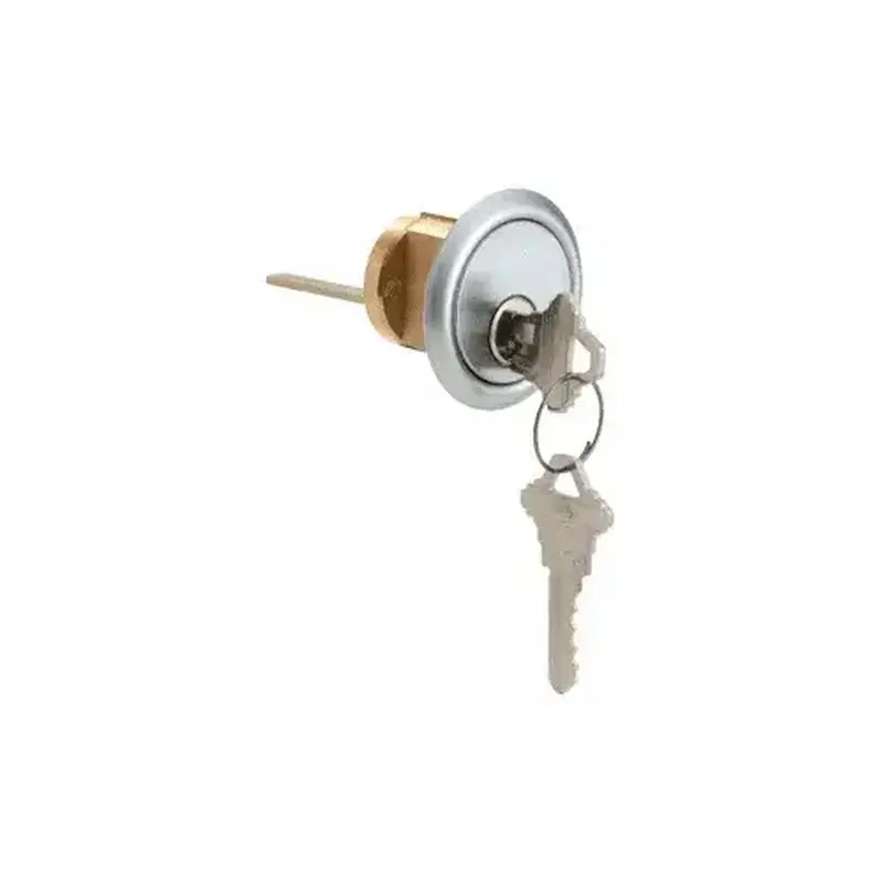 Schlage DC7015SC8KDSC Satin Chrome Rim Cylinder 5 Pin with Keyed Randomly 'C' Keyway and 1-3/4" Long Tailpiece