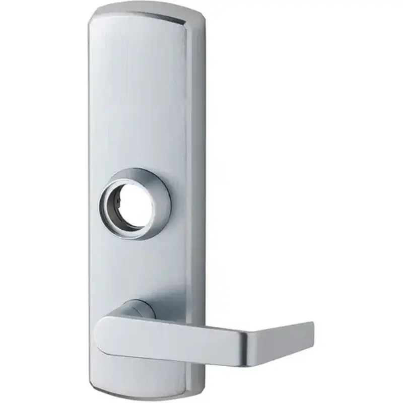 Dexter ED1000T-NL-R-ESC-NC-26D ED1000T-NL-R-ESC-NC-US26D Escutcheon Lever Trim Night Latch Less Rim Cylinder - Satin Chrome