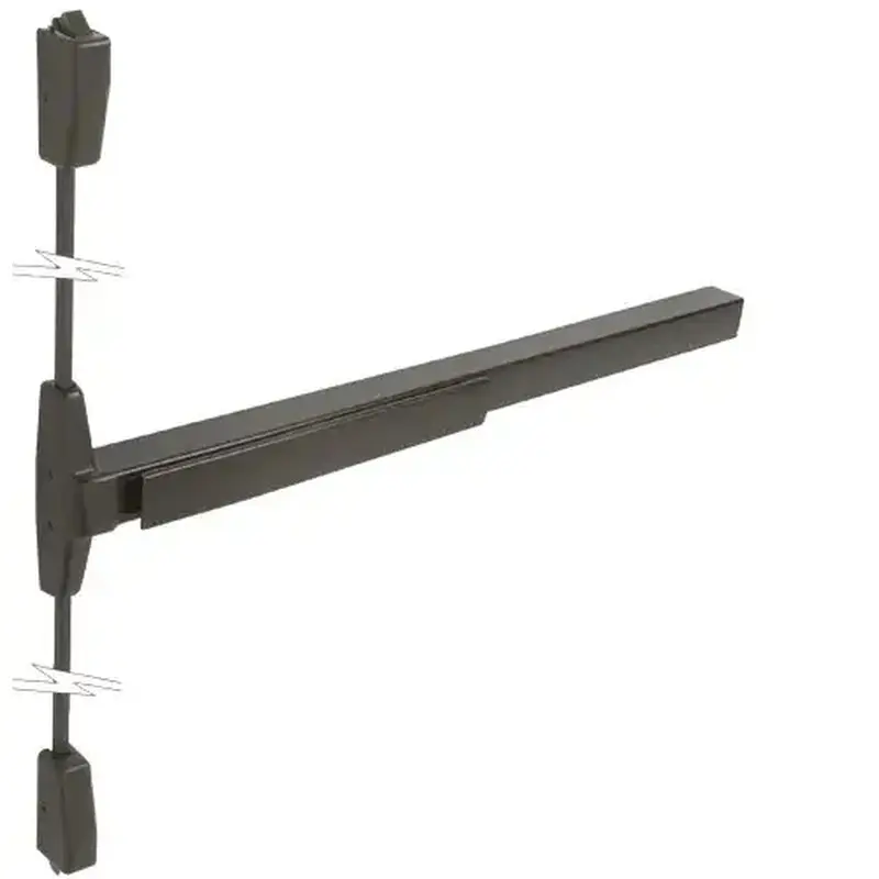 Von Duprin 3527AE03313 Surface Mounted Vertical Rod Panic Exit Device with Smooth Case Dark Bronze Finish 36" x 84" Exit Only