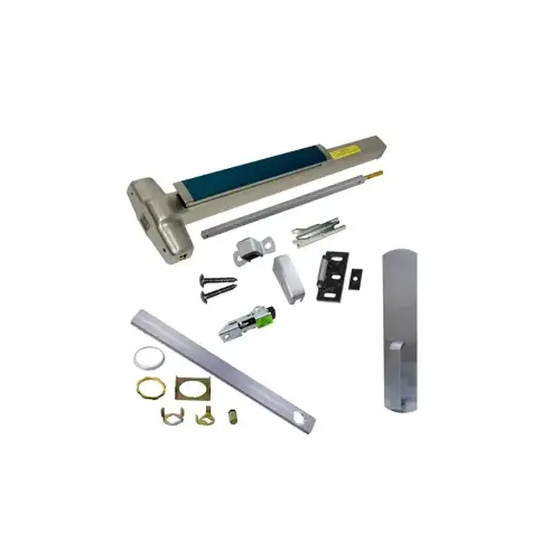 Von Duprin CD-9827DT-626-48-LBR KIT - CD (Cylinder Dogging, Requires 1-1/4" Mortise Cylinder), SVR (Surface Vertical Rod) Smooth Exit Device, 990 Dummy Pull Trim, Less Bottom Rods, 48" x 84", Grade 1, 626/US26D Satin Chrome