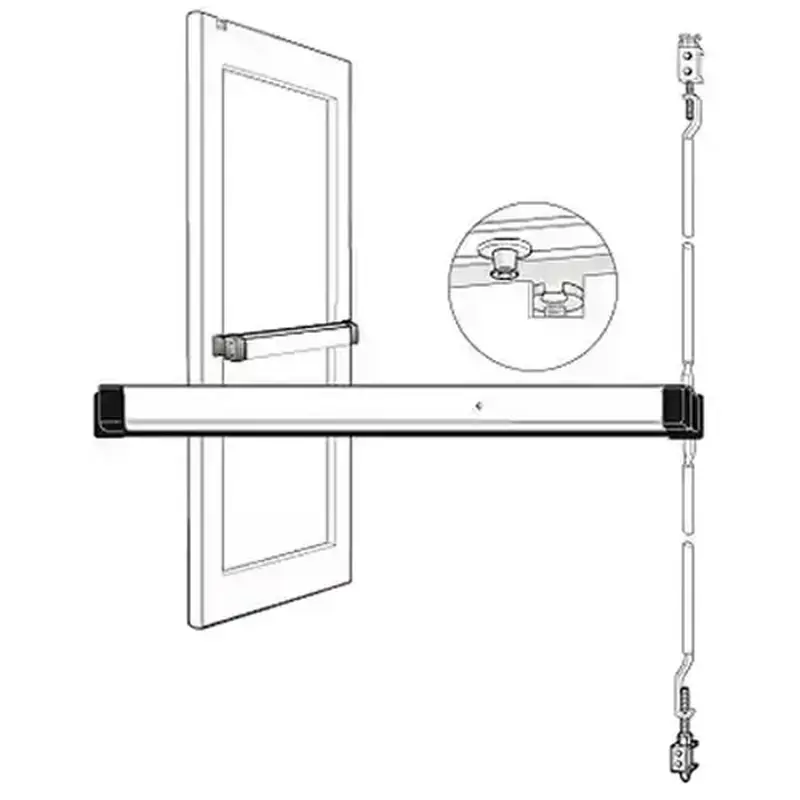 FHC 8648AL Adams Rite Narrow Stile Concealed Vertical Rod 48" - Satin Anodized
