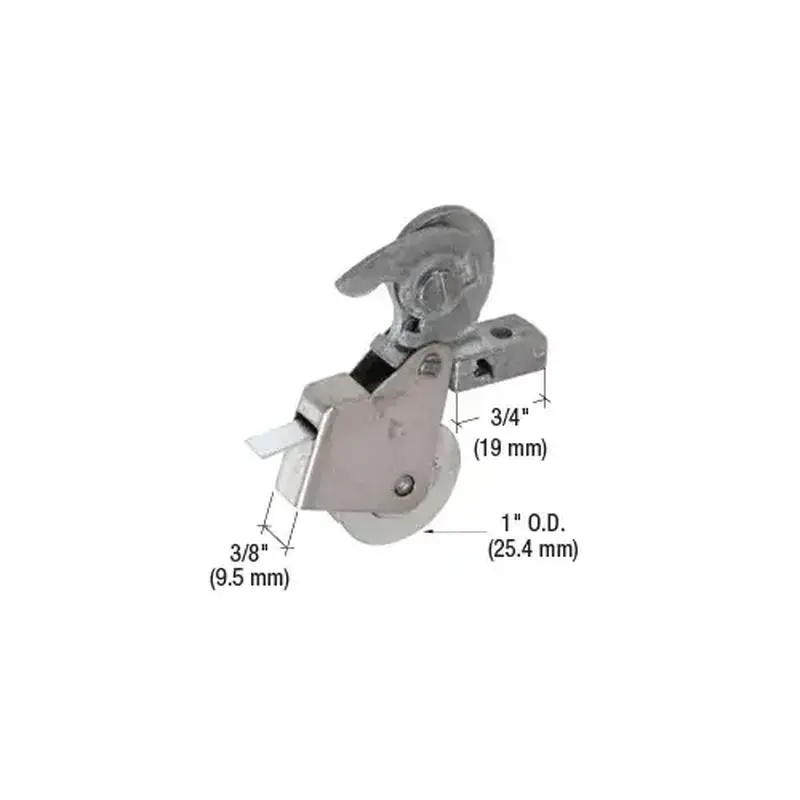 CRL B663 1" Steel Ball Bearing Sliding Screen Door Bottom Roller