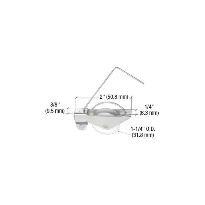 CRL B515 1-1/4" Nylon Sliding Screen Door Spring Tension Roller - pack of 2