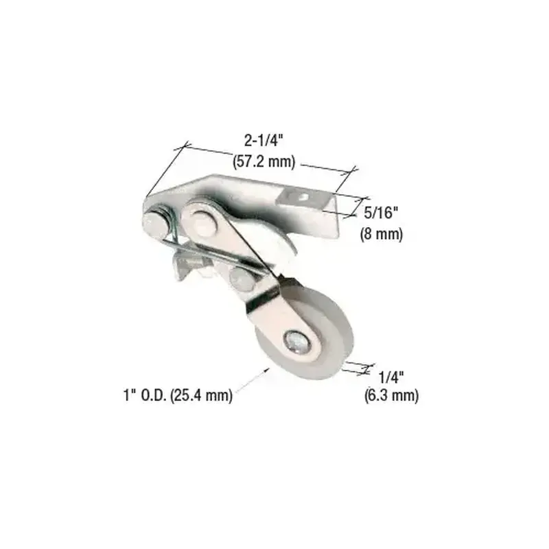 CRL B641 1" Nylon Sliding Screen Door Roller