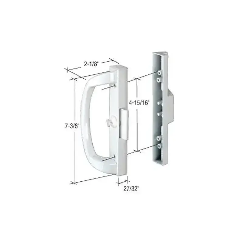 CRL C1263 White Diecast Handle Set 4-15/16" Hole Centers