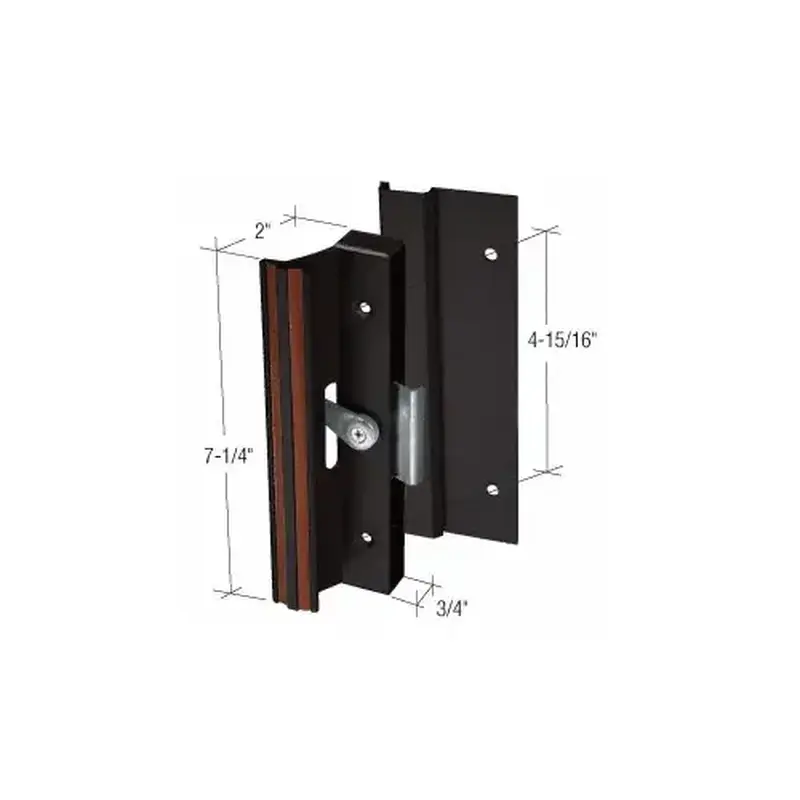 CRL C1006 Black Clamp-Style Surface Mount Handle 4-15/16" Screw Holes