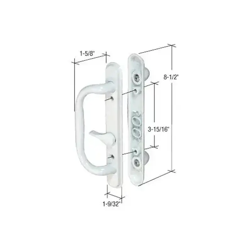 CRL C1284 White Diecast 8-1/2" Mortise - Style Handle 3-15/16" Screw Holes