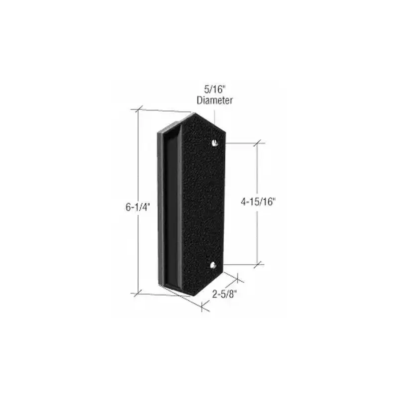CRL V312B Black Plastic Outside Pull; 4-15/16" Screw Holes