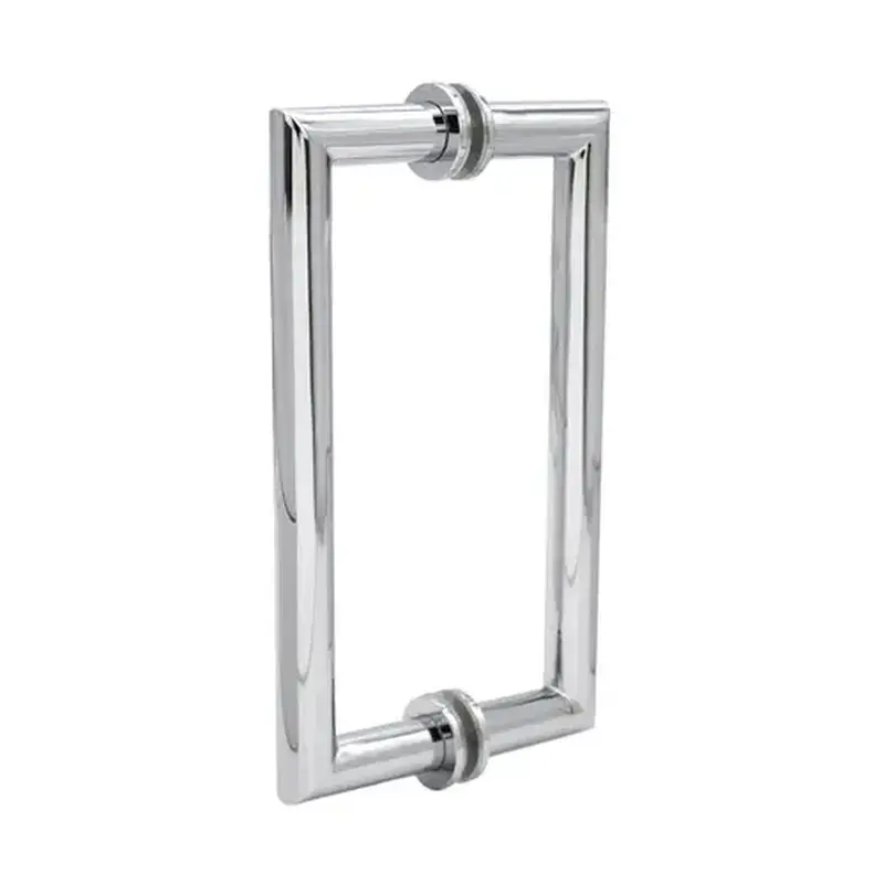 FHC PHM8X8CH 8" Mitered Round Series Back-to-Back Pull - Polished Chrome