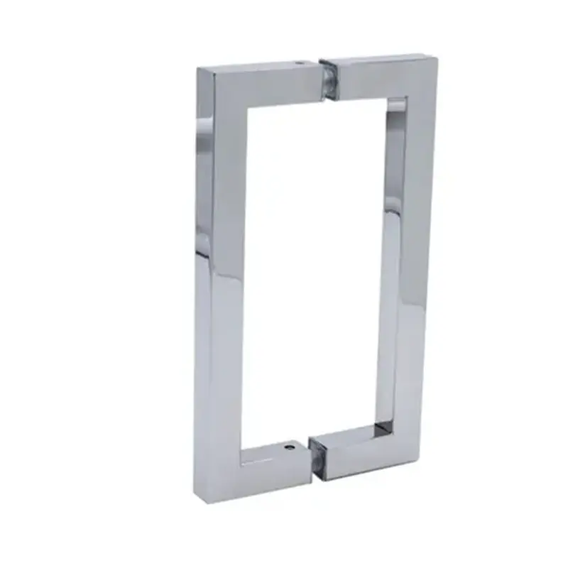 FHC PHSQ8X8CH 8" Center-to-Center Square Pull - Polished Chrome