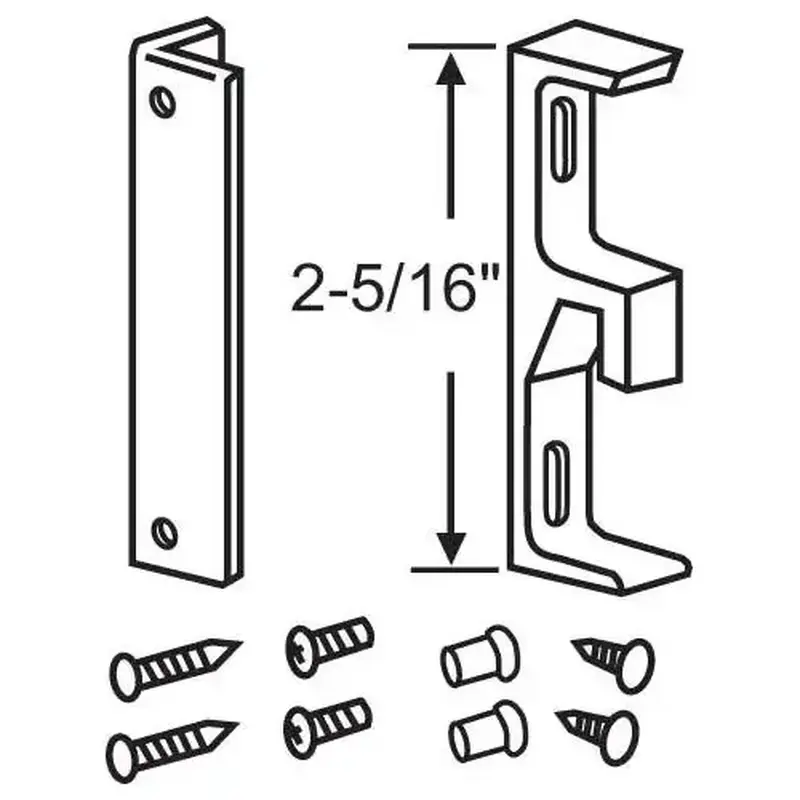 Brixwell 12-237b Black Universal Strike Kit Zinc Die Cast