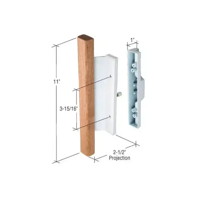 CRL C1210 White Sliding Glass Door Handle with 3-15/16" Screw Hole Centers