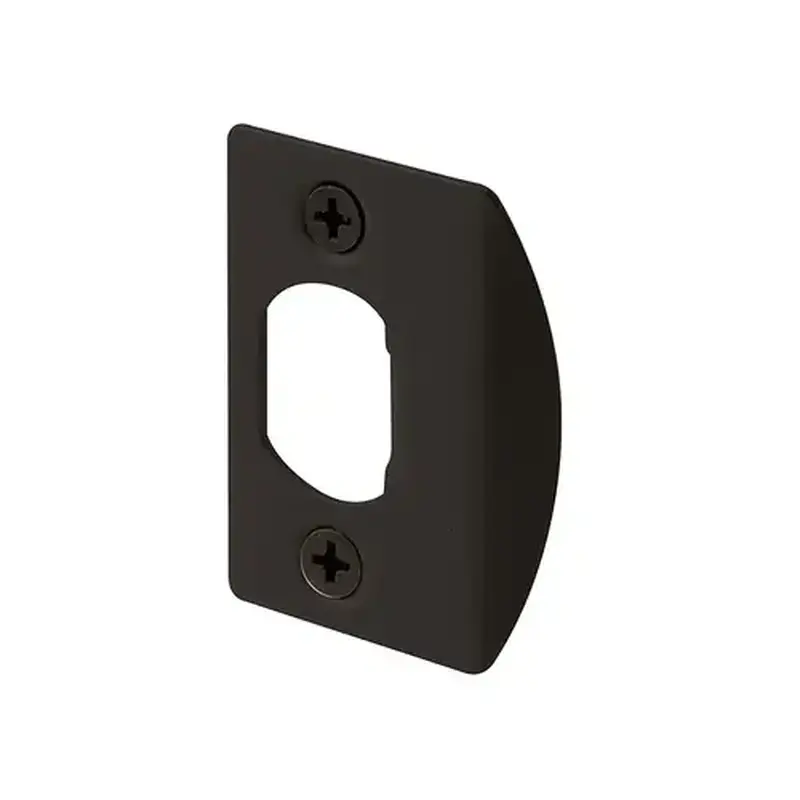 FHC E2516 Door Latch Strike Plate - Steel Construction - Classic Bronze Finish - pack of 2