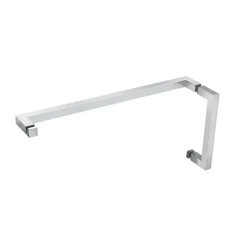 FHC PHSQ8X24CH 8" X 24" Square Pull / Towel Bar Combo - Polished Chrome