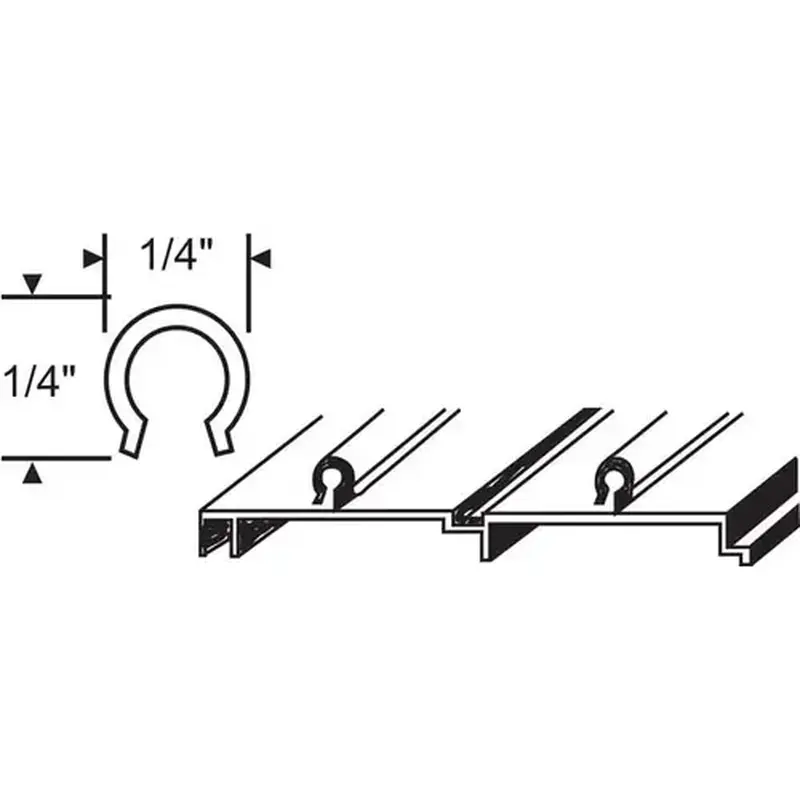 Brixwell 16-115-CCP48-XCP5 Stainless Track pdt 1 -  48" Stock Length  - pack of 5