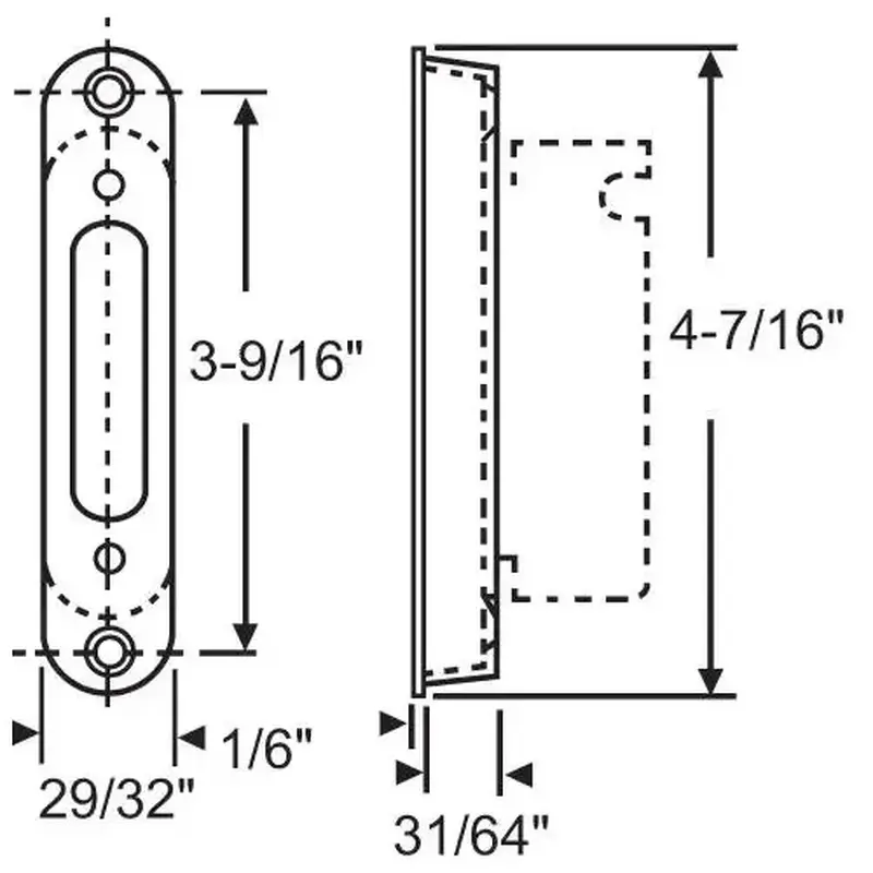 Brixwell 16-444 POCKET TRIMPLATE FOR MORTISE