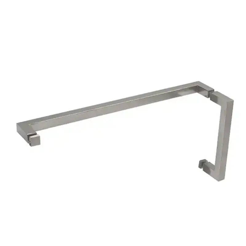 FHC PHSQ8X18BN 8" X 18" Square Pull / Towel Bar Combo - Brushed Nickel