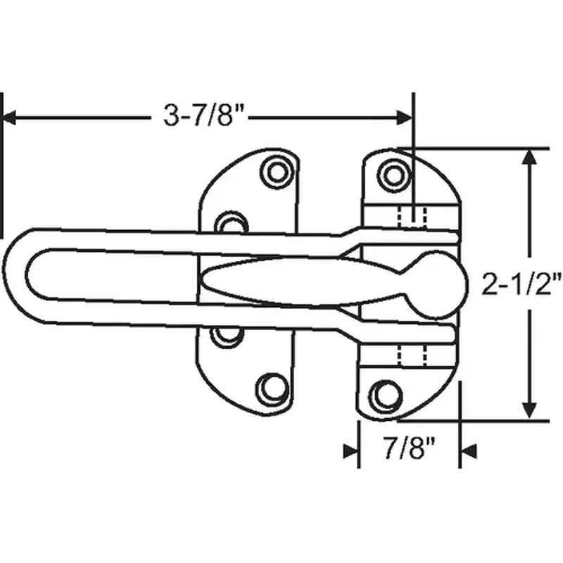 Brixwell 16-225pb Door Guard Heavy Duty polished Brass