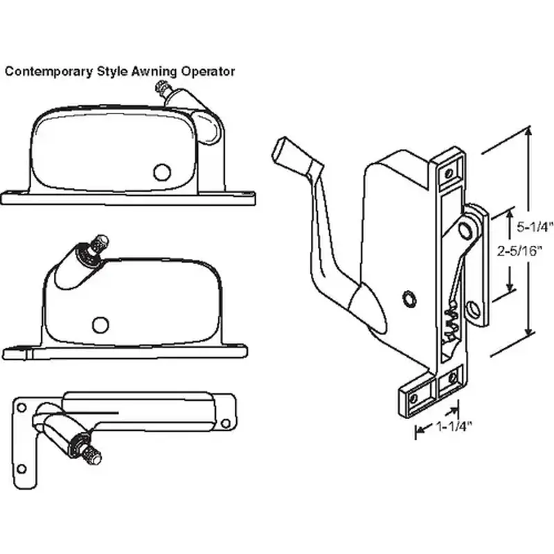 Brixwell 41-3339plb D Awning Operator Bronze