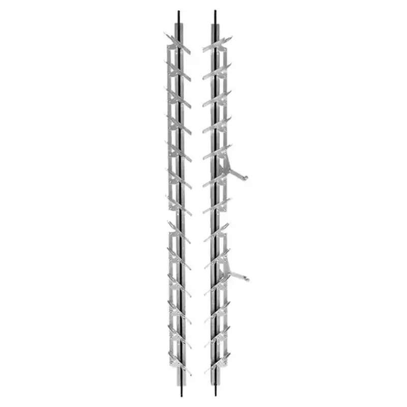Brixwell JS48 Jalousie Strip Hardware 48" Length 13 Blades Aluminum Pair